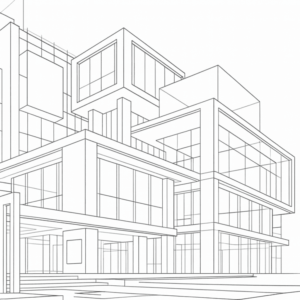 Modernes 3D Hausmodell